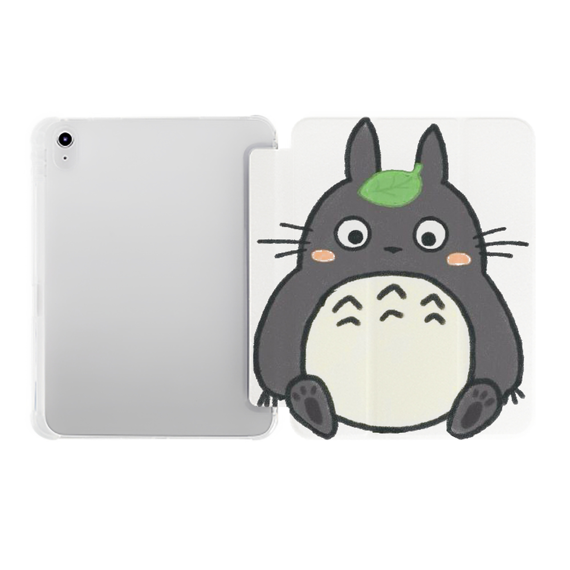 （画像用） となりのトトロ 草壁メイ 草壁サツキ My Neighbor Totoro Satsuki Kusakabe Mei Kusakabe IPad ケース ペン収納付き 三つ折りスタンド PUレザー×シリコン 対応機種9.5/10.5/10.9インチ